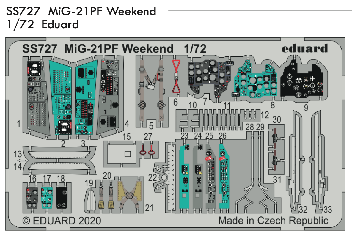 

Фототравление Eduard SS727 М&Г-21ПФ Weekend