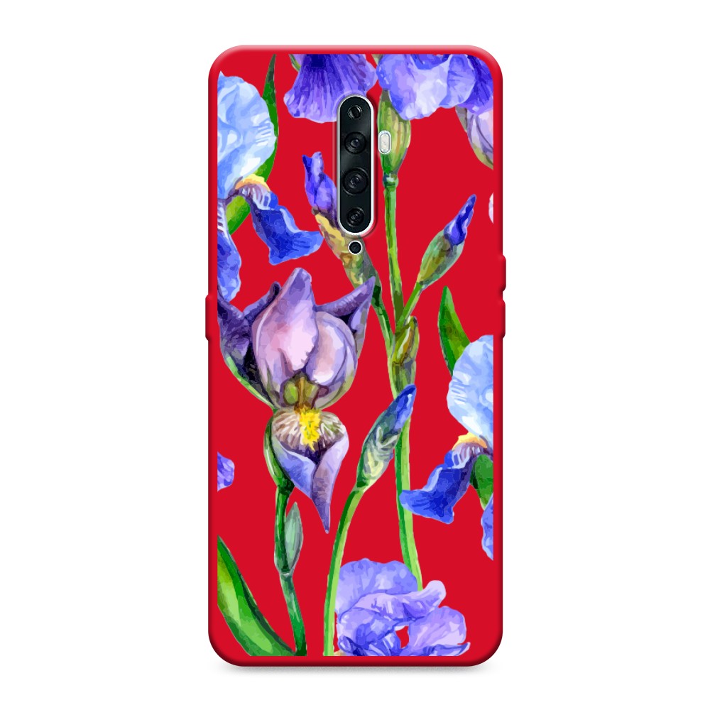 

Чехол Awog на Oppo Reno 2Z "Синие ирисы", Разноцветный, 251853-1
