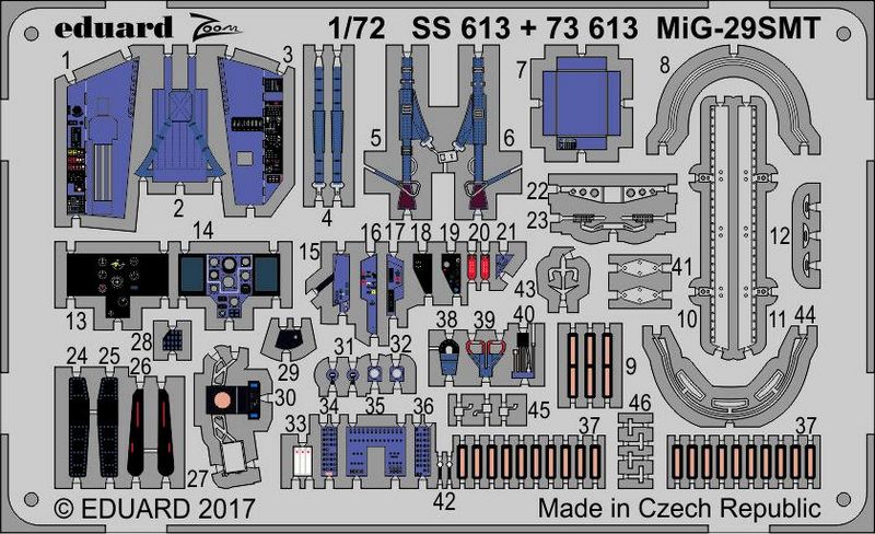

Фототравление Eduard SS613 SS613 М&Г-29СМТ 1/72, Цветной