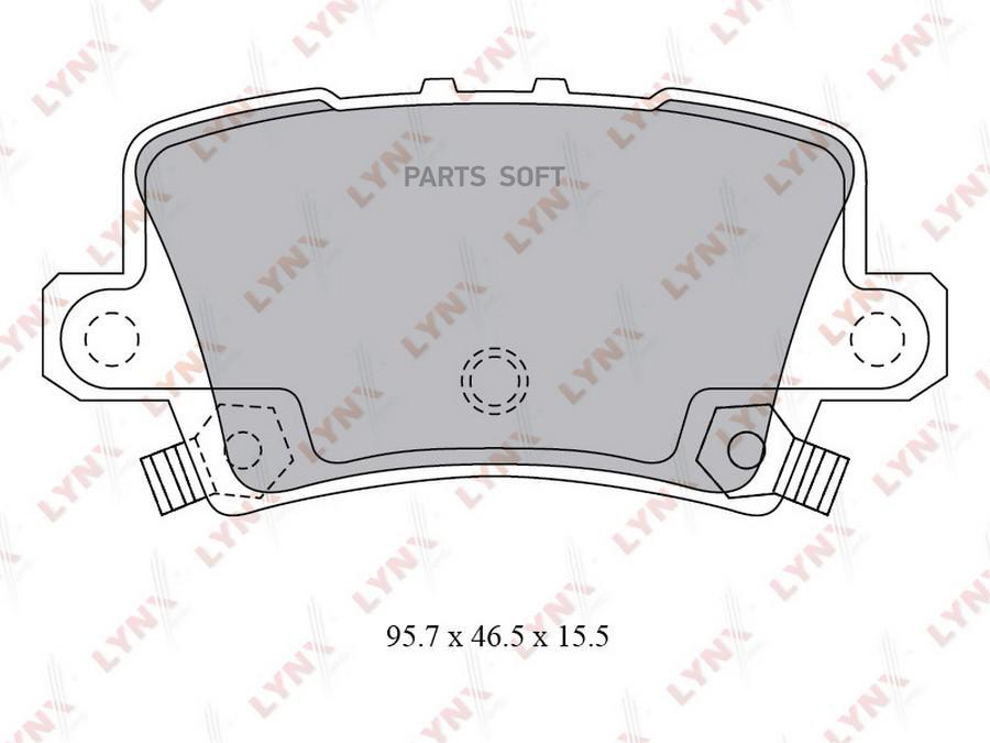 

Тормозные колодки LYNXauto дисковые задние bd3432
