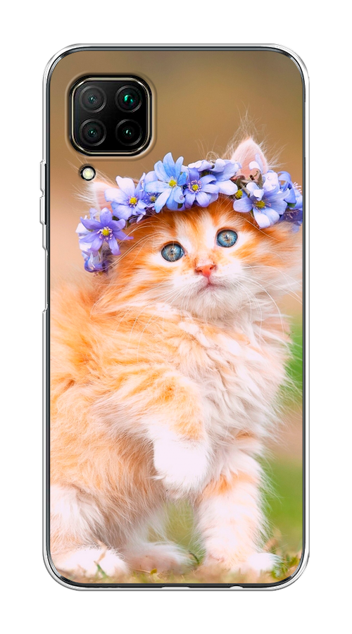 

Чехол Awog на Huawei Nova 6 SE "Рыжий кот в венке", Коричневый;синий, 611750-1
