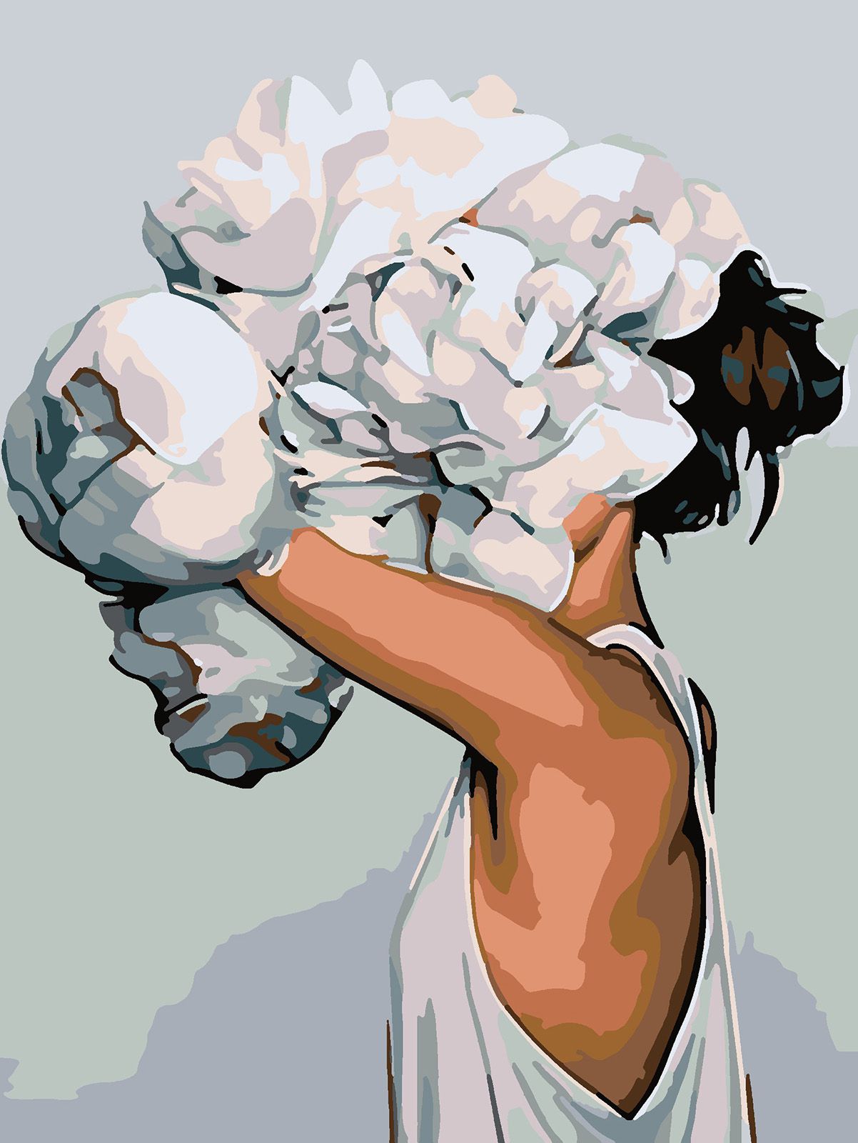 

Картина по номерам Красиво Красим Женщина с цветами 3, 70 х 90 см, Женщина с цветами 3