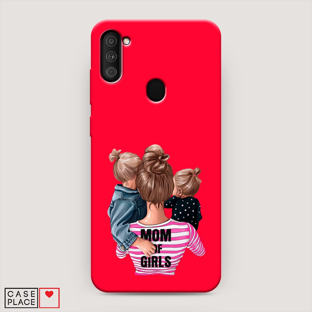 фото Матовый силиконовый чехол "mom of girls" на samsung galaxy m11 awog