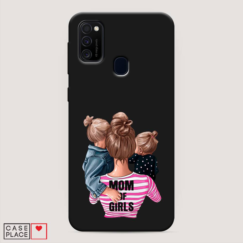 фото Матовый силиконовый чехол "mom of girls" на samsung galaxy m21 awog