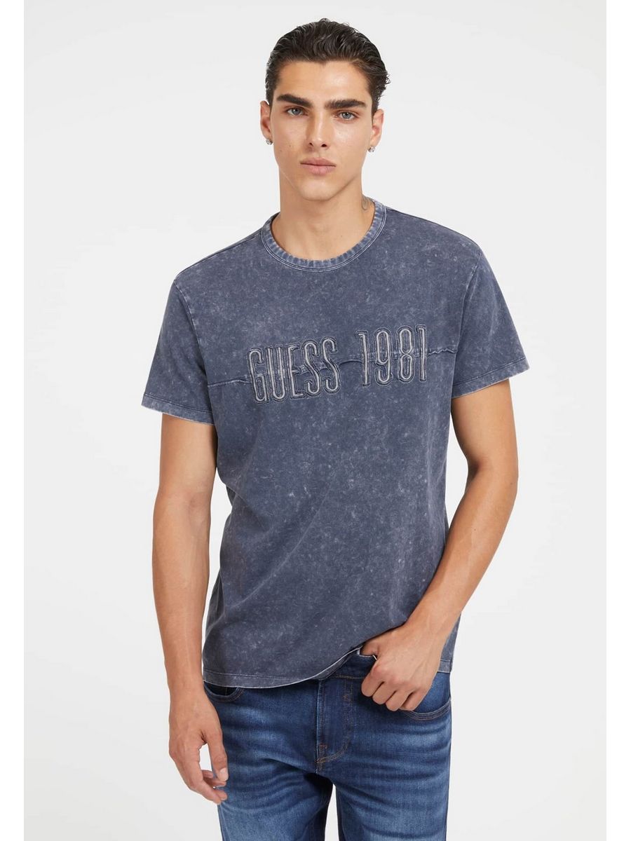 

Футболка мужская Guess GU122O16M синяя S, Синий, GU122O16M