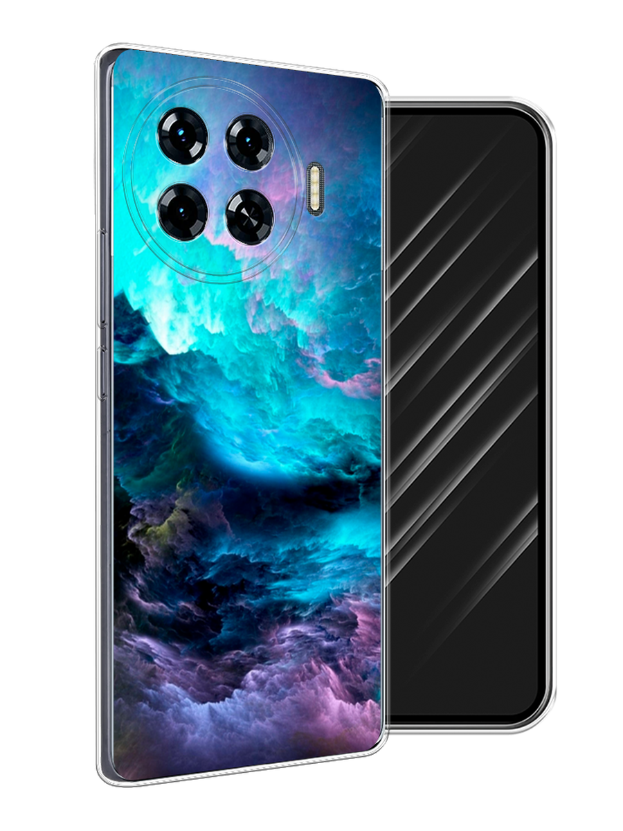 

Чехол Awog на Tecno Spark 20 Pro Plus "Бирюзовое небо", Бирюзовый;фиолетовый;черный, 305050-1