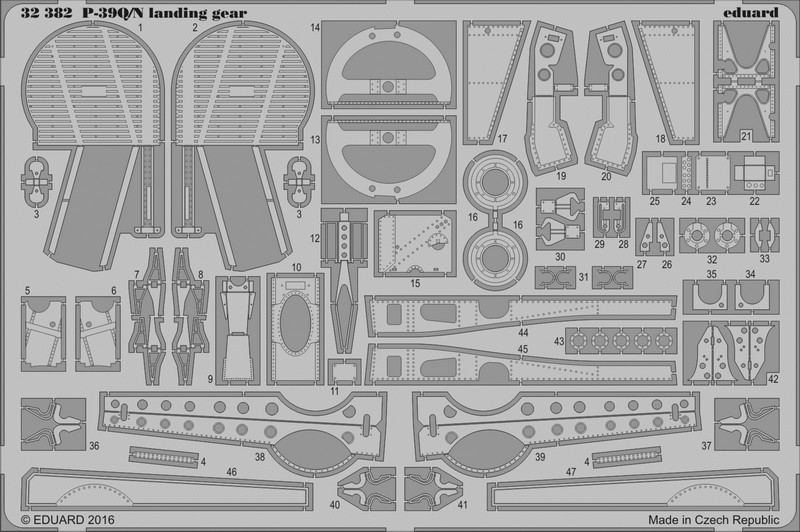 

Фототравление Eduard 32382 P-39Q/N landing gear 1/32