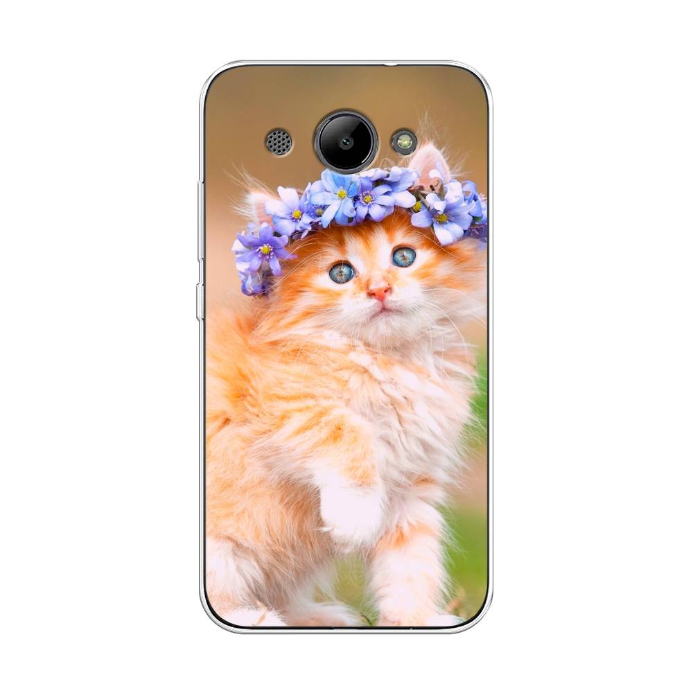 

Чехол Awog "Рыжий кот в венке" для Huawei Y3 2018, 65850-1