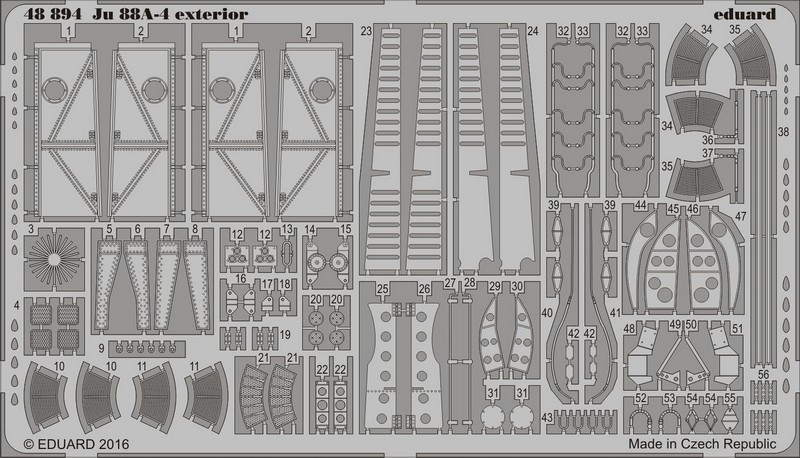 

Фототравление Eduard 48894 Ju 88A-4 экстерьер