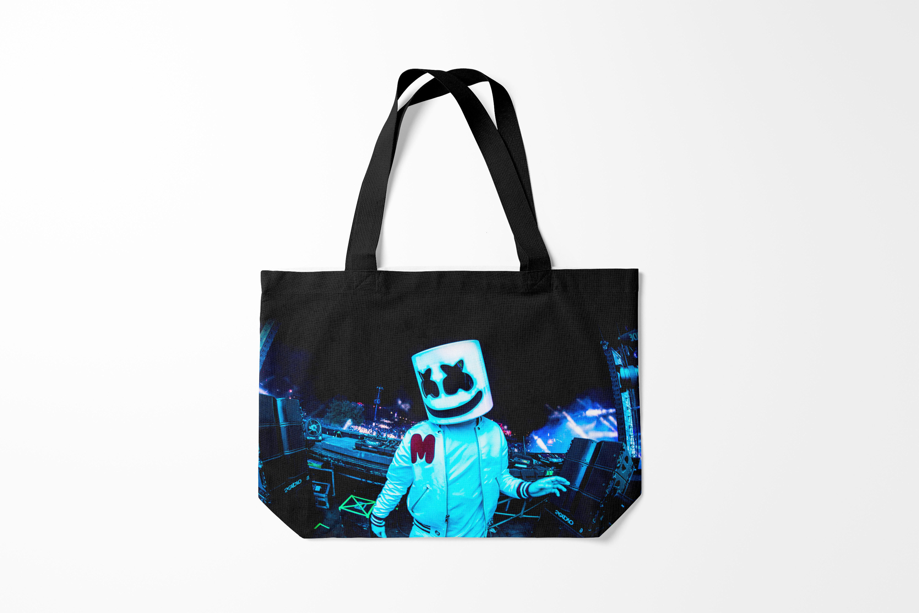 

Сумка шoппер унисекс Burnettie Marshmello 5, черный; синий, Разноцветный, Marshmello 5