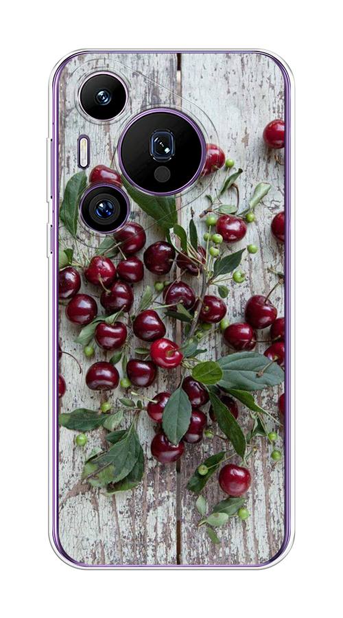 

Чехол на Huawei Pura 70 Pro/70 Pro Plus "Вишня", Бордовый;зеленый;серый, 6124450-1