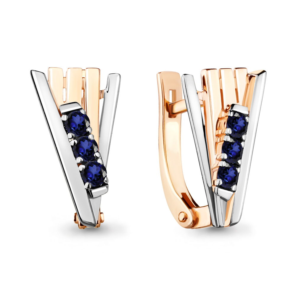 

Серьги из красного золота с сапфиром Aquamarine Aquamarine 942635к_585_кз, 942635к_585_кз