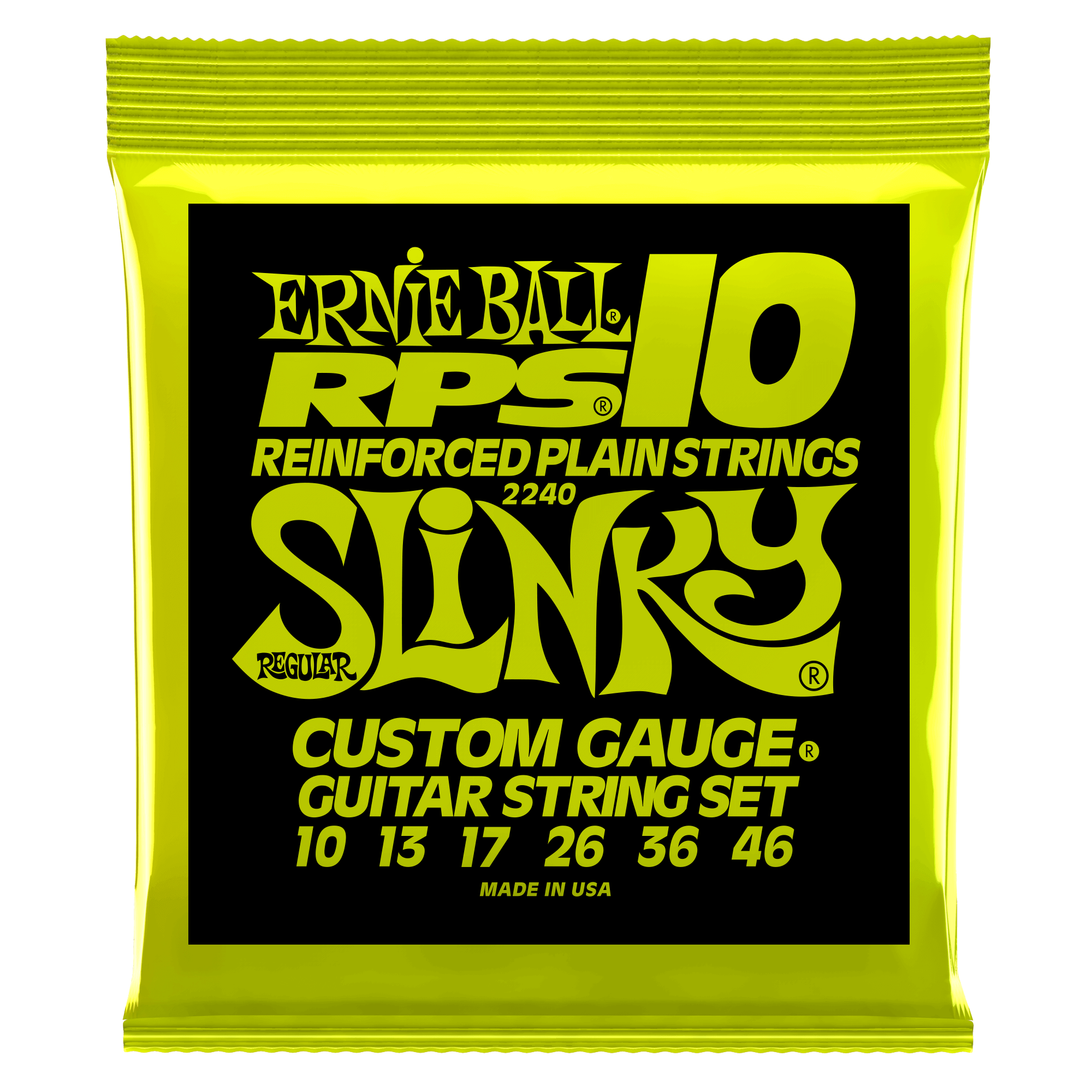 фото Струны для электрогитары ernie ball 2240 rps10 regular slinky 10-46