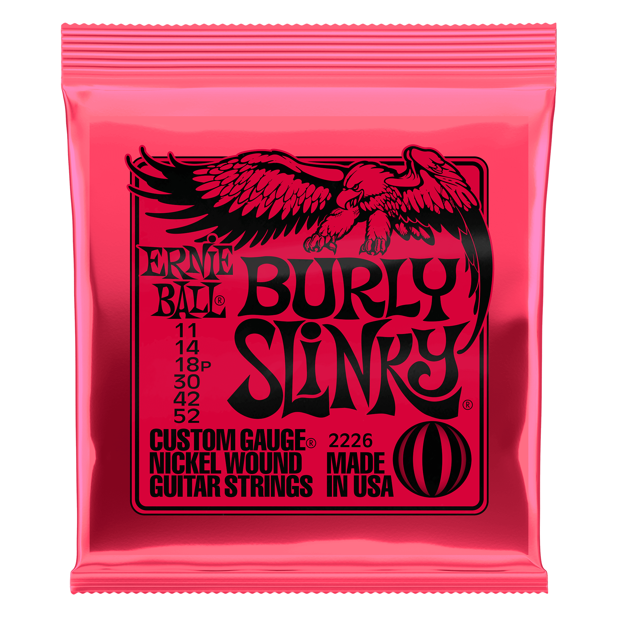 фото Cтруны для электрогитары ernie ball 2226 nickel wound burly slinky 11-52