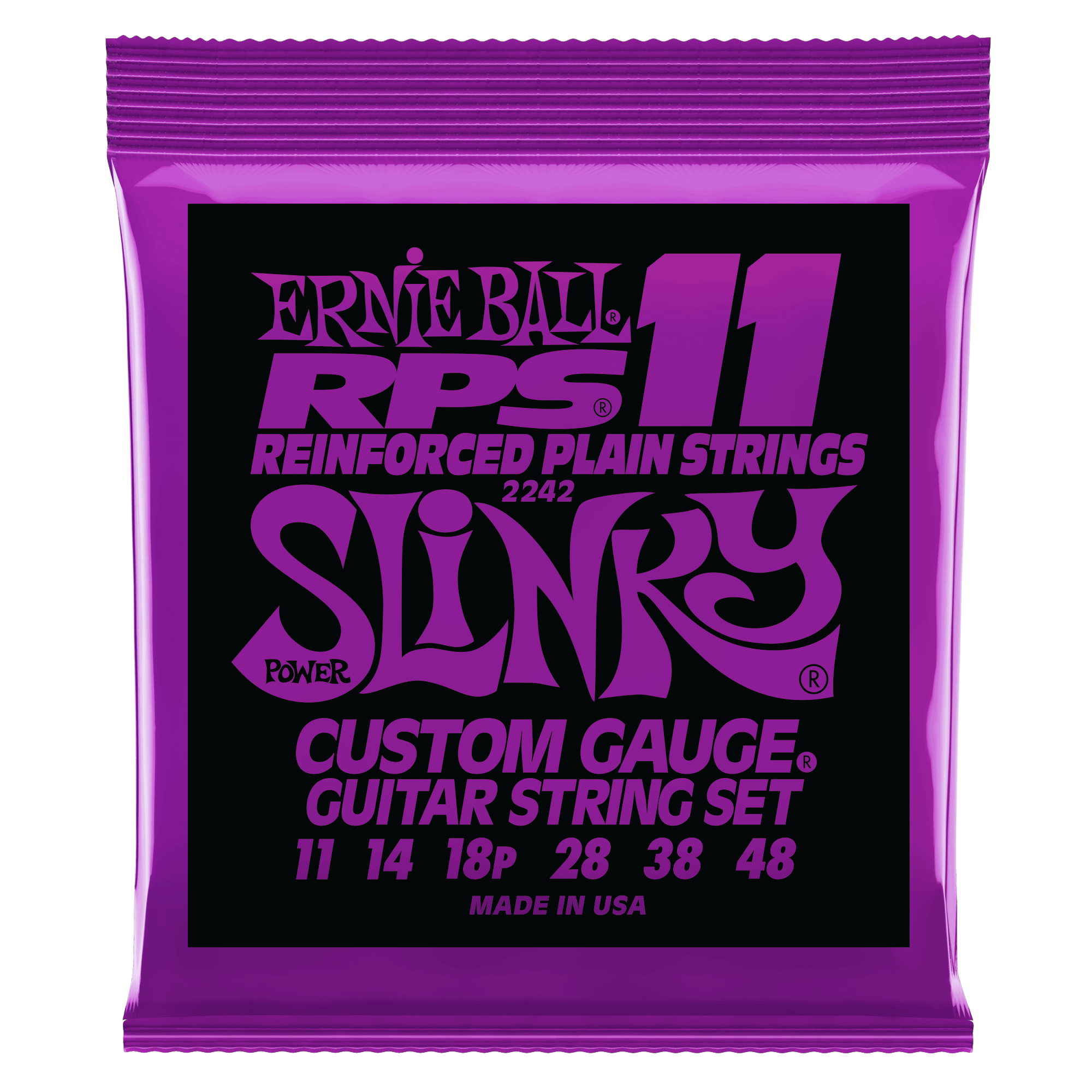 фото Струны для электрогитары ernie ball 2242 rps11 power slinky 11-48