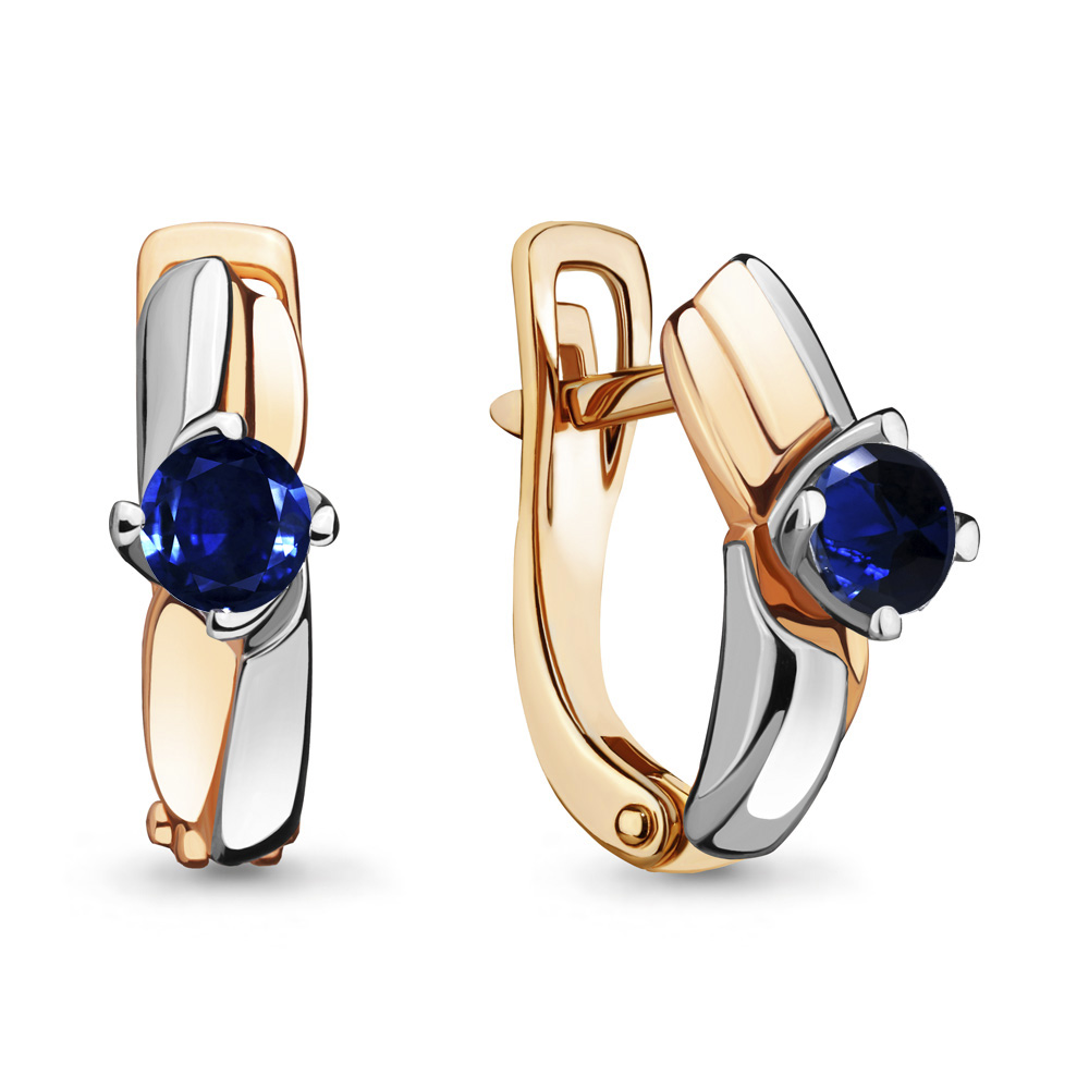 

Серьги из красного золота с сапфиром Aquamarine Aquamarine 942645к_585_кз, 942645к_585_кз