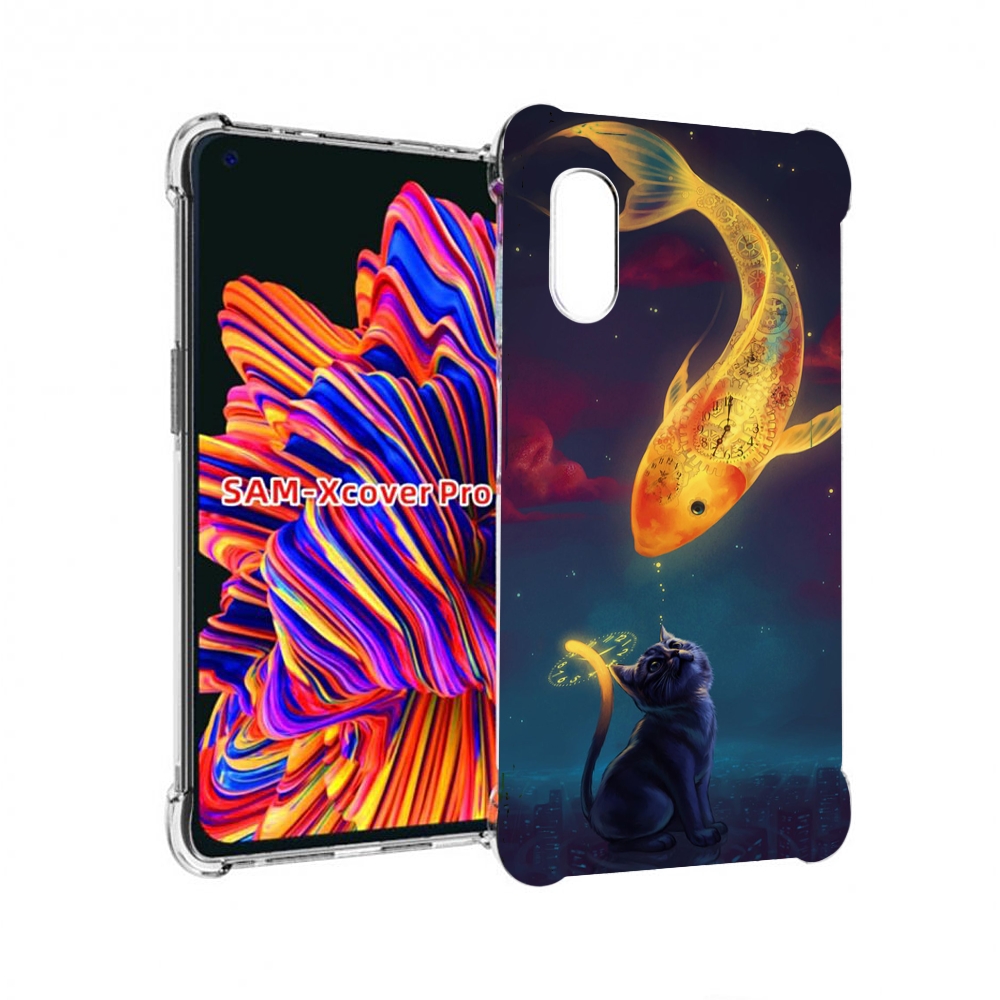 

Чехол MyPads золотая-рыбка-часовая для Samsung Galaxy Xcover Pro 1, Прозрачный, Tocco