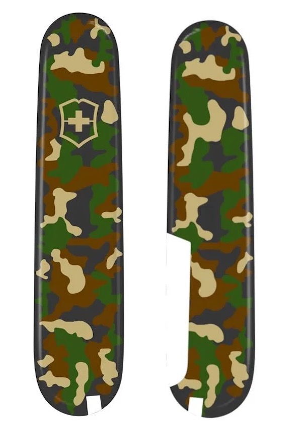 

Накладка для перочинных ножей Victorinox C.3694.4 зеленый камуфляж, C.3694.4