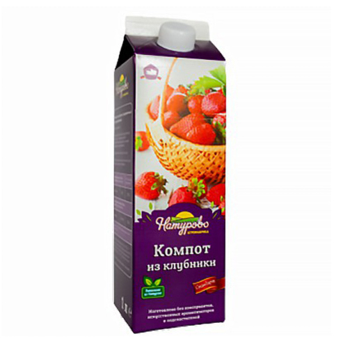 

Компот Натурово клубника пастеризованный 1 л