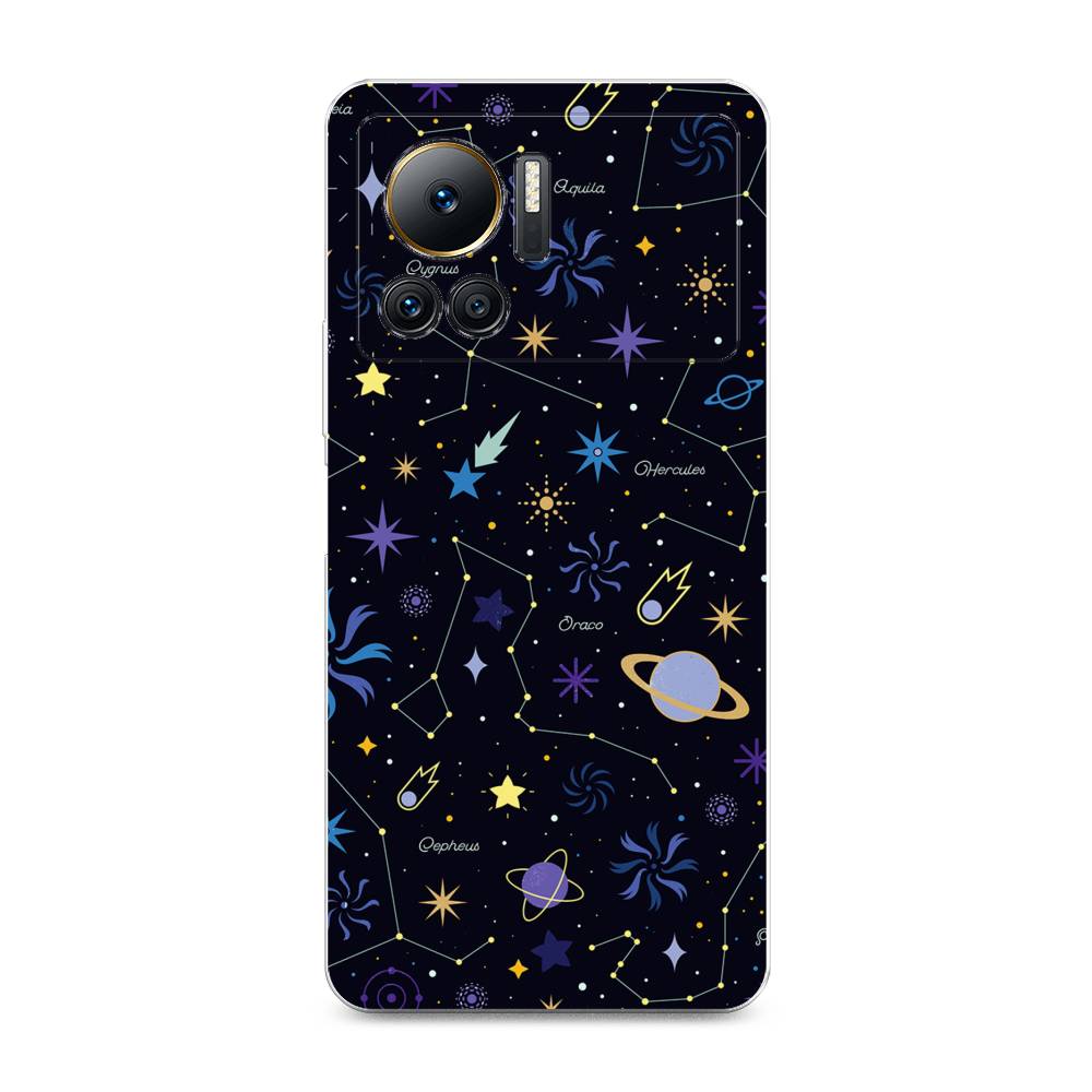 

Чехол на Infinix Note 12 VIP "Цветной космос", Желтый, 3101950-2