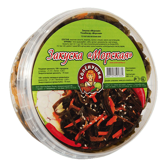 фото Закуска из морской капусты соленушка с кунжутом 340 г