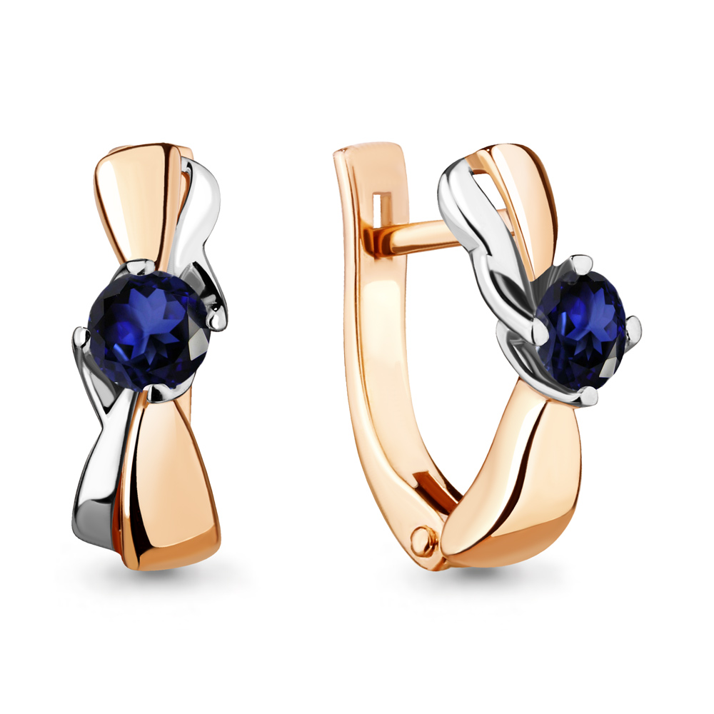 

Серьги из красного золота с сапфиром Aquamarine Aquamarine 942656к_585_кз, 942656к_585_кз