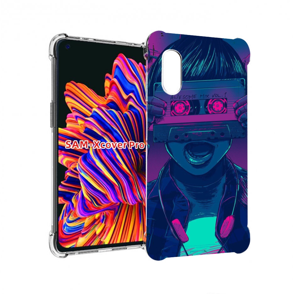 

Чехол MyPads киберпанк с кассетой для Samsung Galaxy Xcover Pro 1, Прозрачный, Tocco