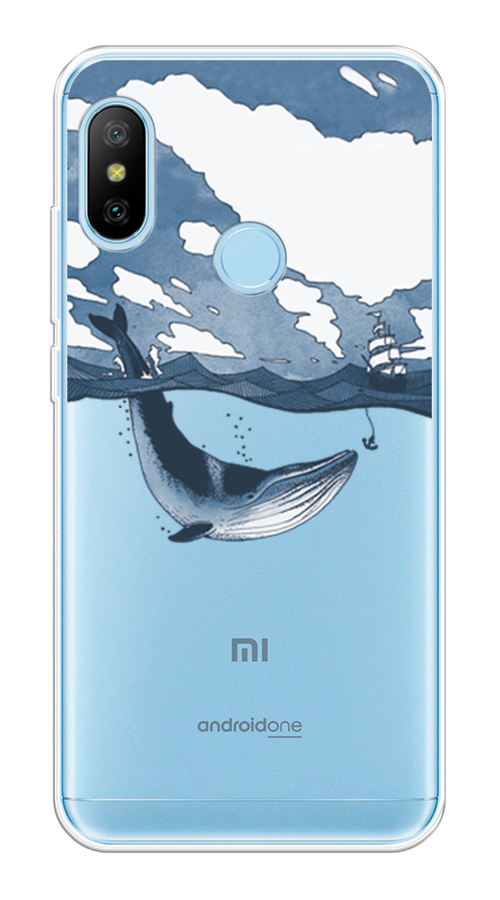 

Чехол на Xiaomi Redmi 6 Pro/6 Plus/Mi A2 Lite "Большой кит", Синий, 34250-1