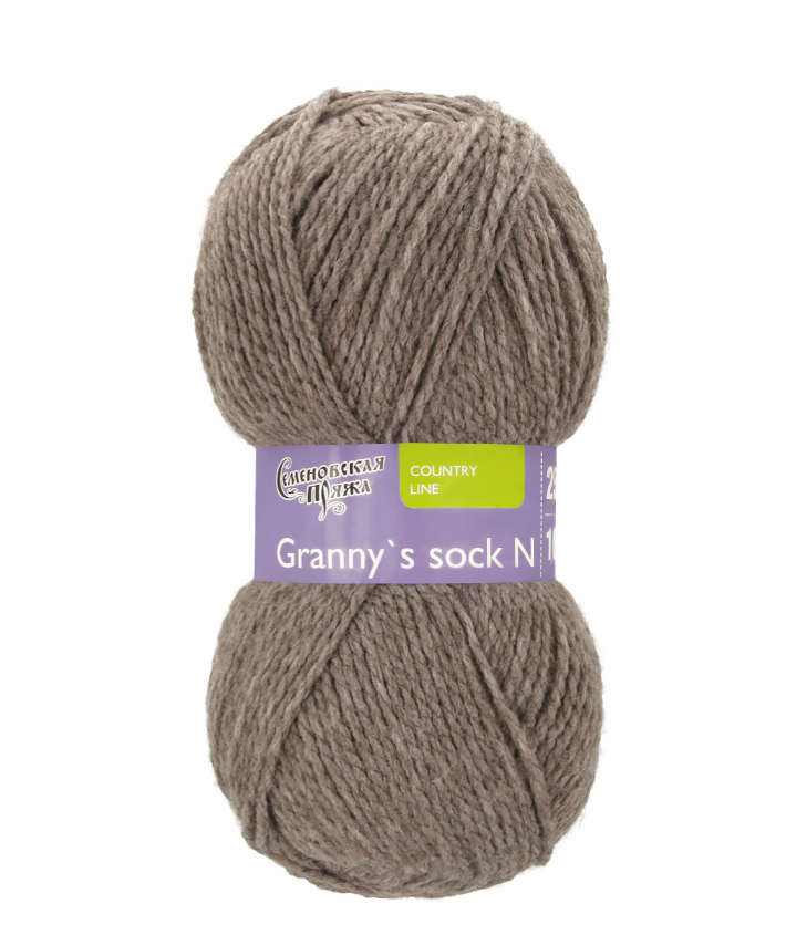 

Пряжа Семеновская Granny`s sock S (105), натуральный темно-коричневый 5 шт. по 100 г