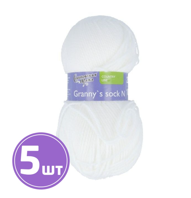 

Пряжа Семеновская Granny`s sock S (25), суровый 5 шт. по 100 г