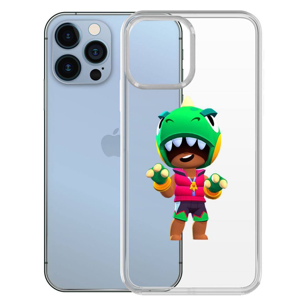 

Чехол-накладка Brawl Stars-Дино Леон для iPhone 13 Pro, Прозрачный