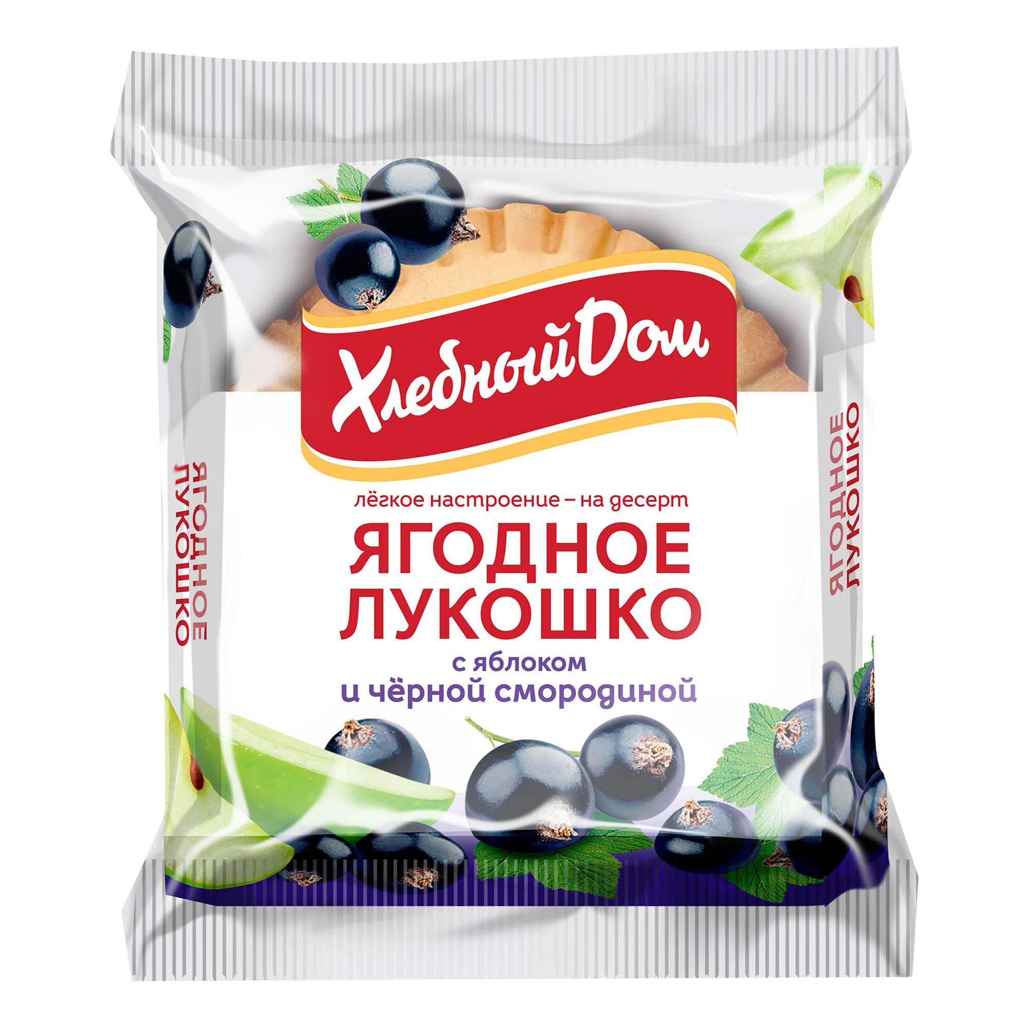 

Кекс Хлебный Дом Ягодное лукошко с яблоком и черной смородиной 70 г