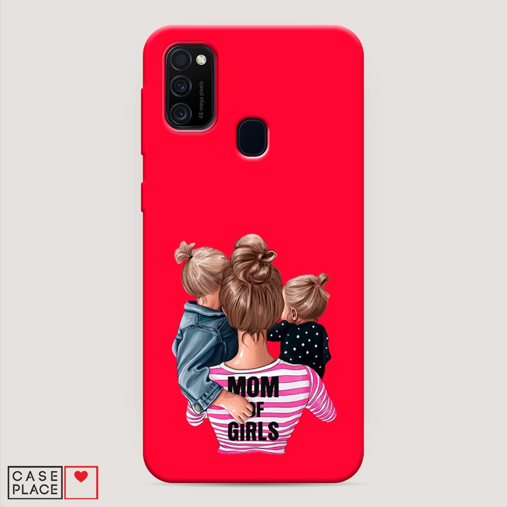 фото Матовый силиконовый чехол "mom of girls" на samsung galaxy m21 awog