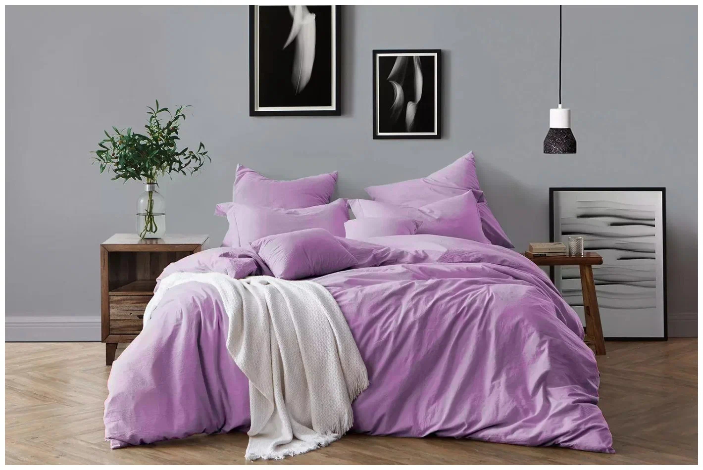 

50200/30 КПБ 1,5сп н(2) 50x70 "Modern" Berry микрошелк