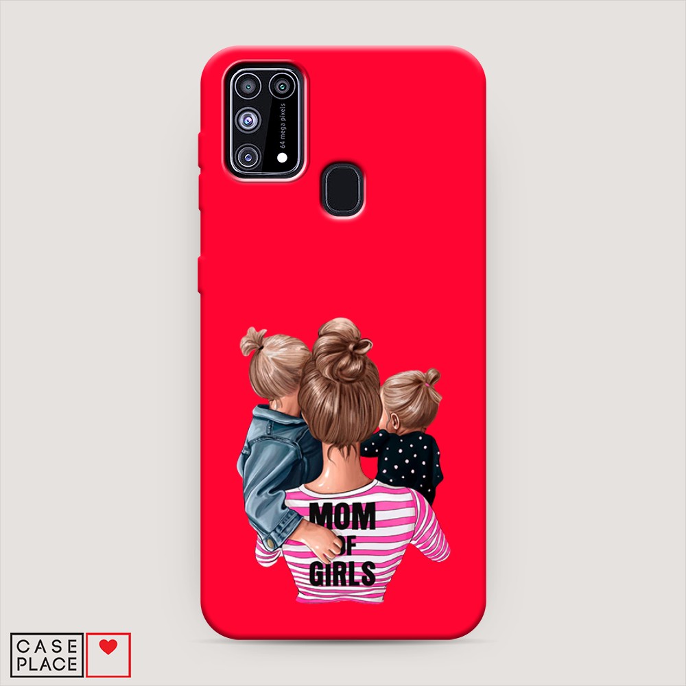 фото Матовый силиконовый чехол "mom of girls" на samsung galaxy m31 awog