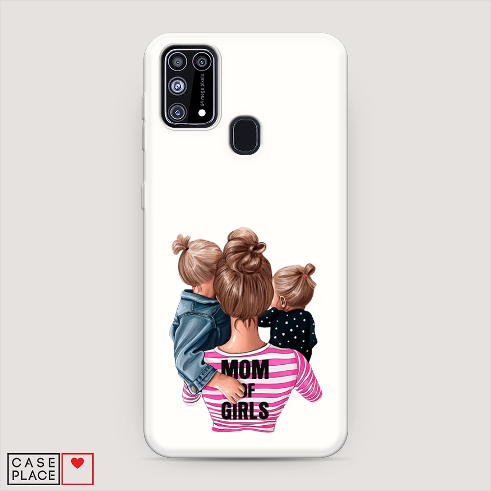 фото Матовый силиконовый чехол "mom of girls" на samsung galaxy m31 awog