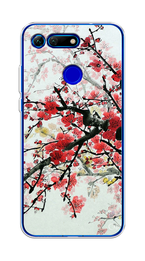 

Чехол Awog на Honor V20 (View 20) "Сакура", Розовый;черный, 67350-4
