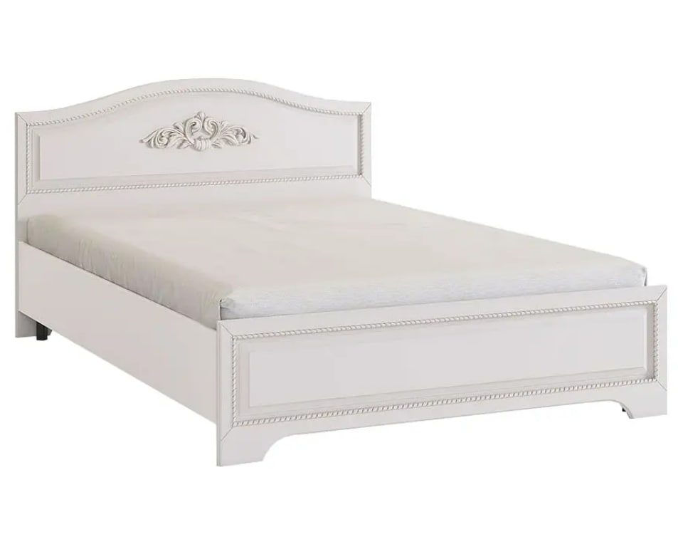 фото Двуспальная кровать мебельсон белла белый / джелато софт, 140х200 см mebelson