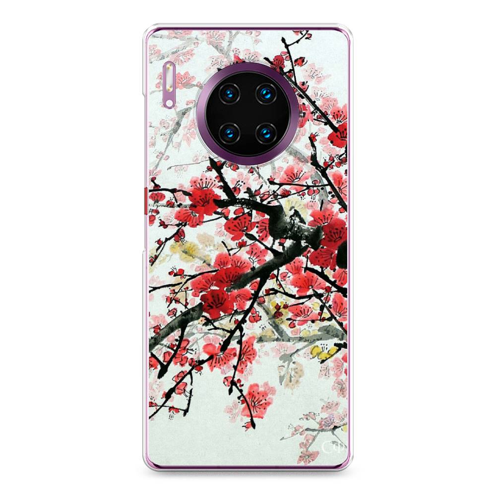 

Чехол Awog на Huawei Mate 30 Pro "Сакура", Розовый;черный, 610450-4