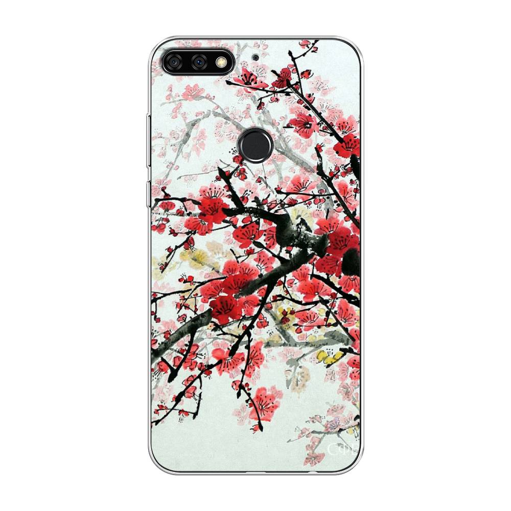 

Чехол Awog на Huawei Nova 2 Lite "Сакура", Розовый;черный, 64650-4