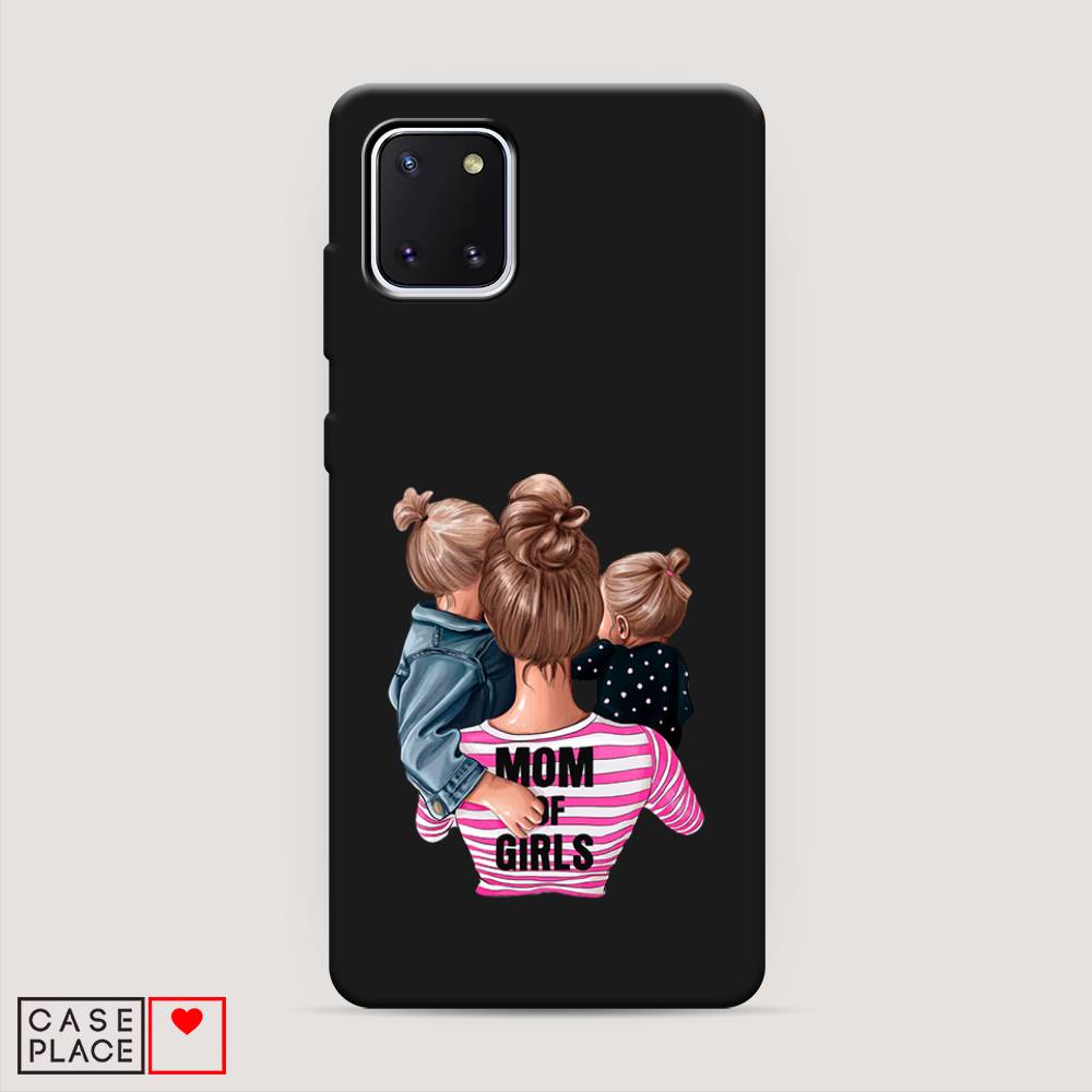 фото Матовый силиконовый чехол "mom of girls" на samsung galaxy note 10 lite awog