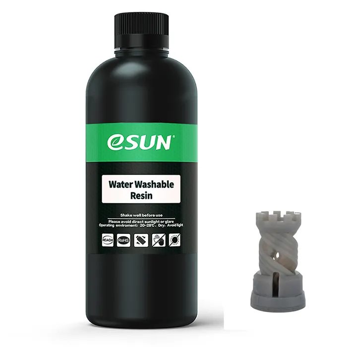 

Фотополимерная смола ESUN Water Washable серая (0,5 л.),, Серый