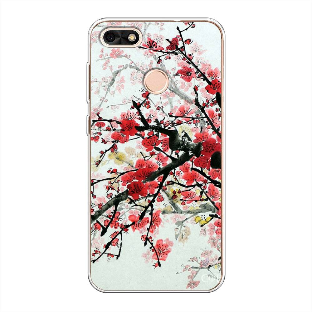 

Чехол Awog на Huawei Nova Lite (2017) "Сакура", Розовый;черный, 64750-4