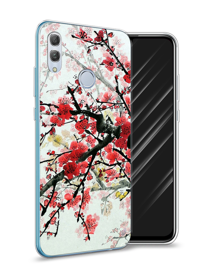 

Чехол Awog на Huawei P Smart 2019 "Сакура", Розовый;черный, 67250-4