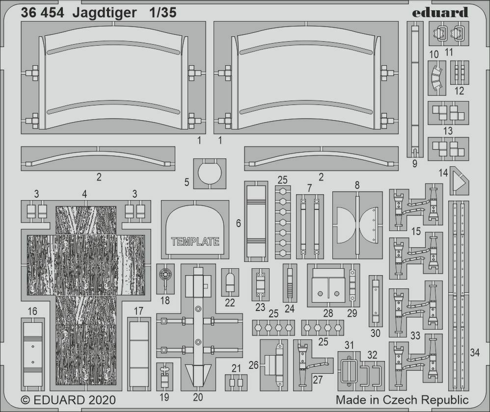 

Фототравление Eduard 36454 Jagdtiger 1/35