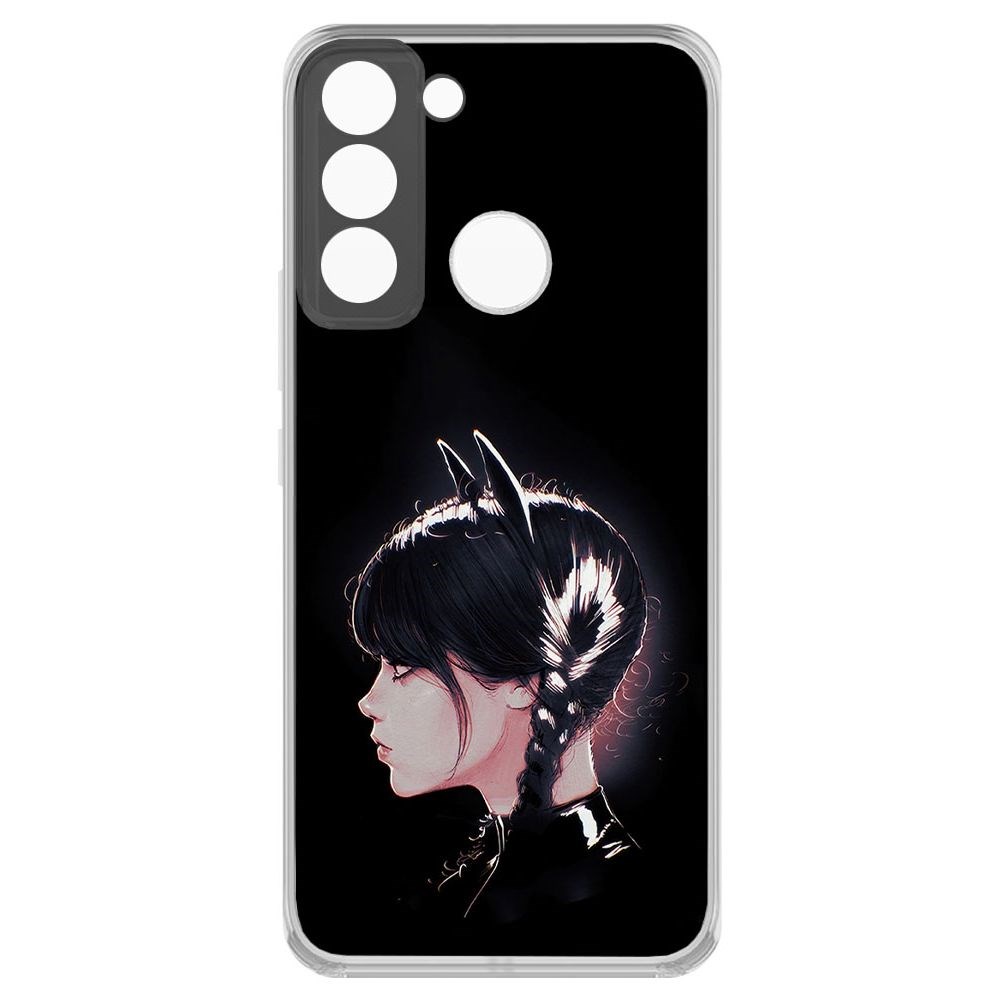 

Чехол-накладка Krutoff Clear Case Уэнсдей Аддамс - Кошка Уэнсдей для TECNO POP 5 LTE, Прозрачный