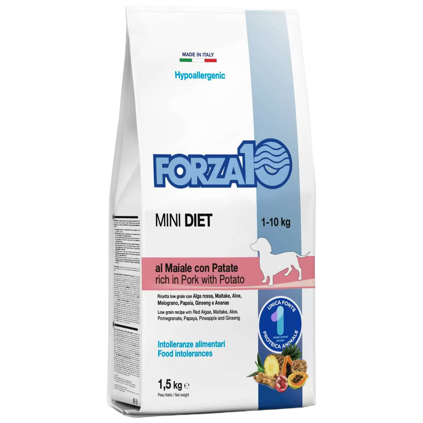 Сухой корм для собак Forza10 Mini Diet мелких пород со свининой и картофелем, 1,5 кг