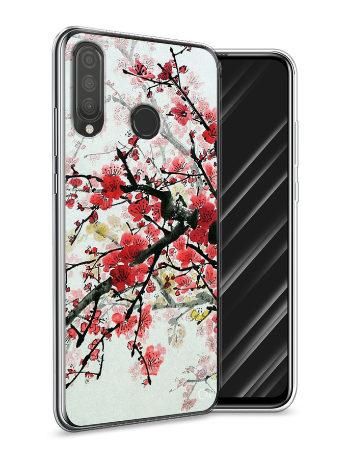 

Чехол Awog на Huawei P30 Lite "Сакура", Розовый;черный, 67950-4