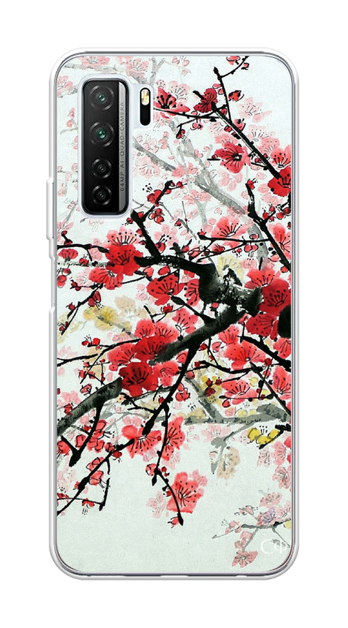 

Чехол Awog на Huawei P40 lite 5G "Сакура", Розовый;черный, 6103050-4