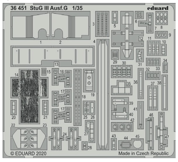 

Фототравление Eduard 36451 StuG III Ausf. G